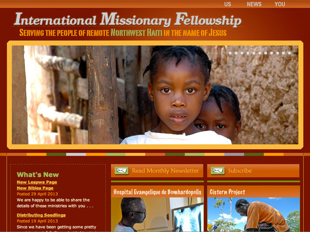 Screenshot of the IMF website