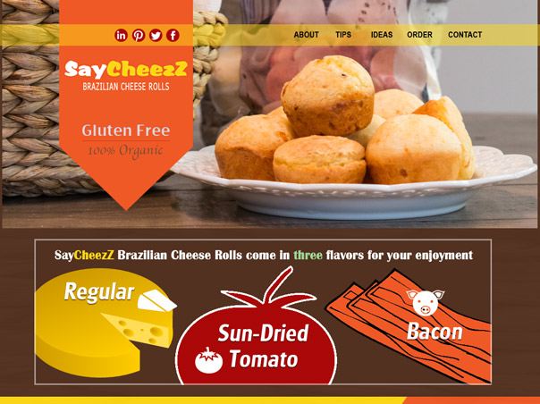 Screenshot of the SayCheezZ website